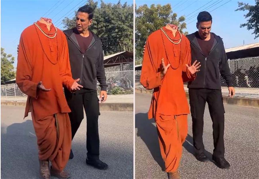 ‘भूत बंगला’ से अक्षय कुमार का वीडियो वायरल, बिना सिर वाले भूत के साथ मस्ती करते आए नज़र