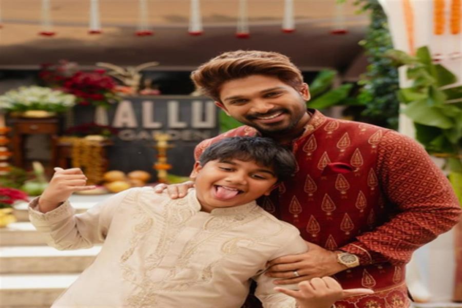बेटे को गले लगाकर मुस्कुराते नजर आए अल्लू अर्जुन, इंस्टाग्राम पर शेयर की क्यूट तस्वीर
