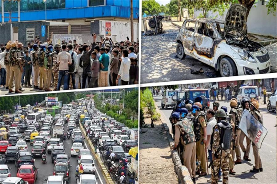 सैलरी कम होने पर कर्मचारियों का प्रदर्शन, कहा- '12 हजार में गुजारा नामुमकिन नहीं, 12 घंटे करा रही कंपनी काम'