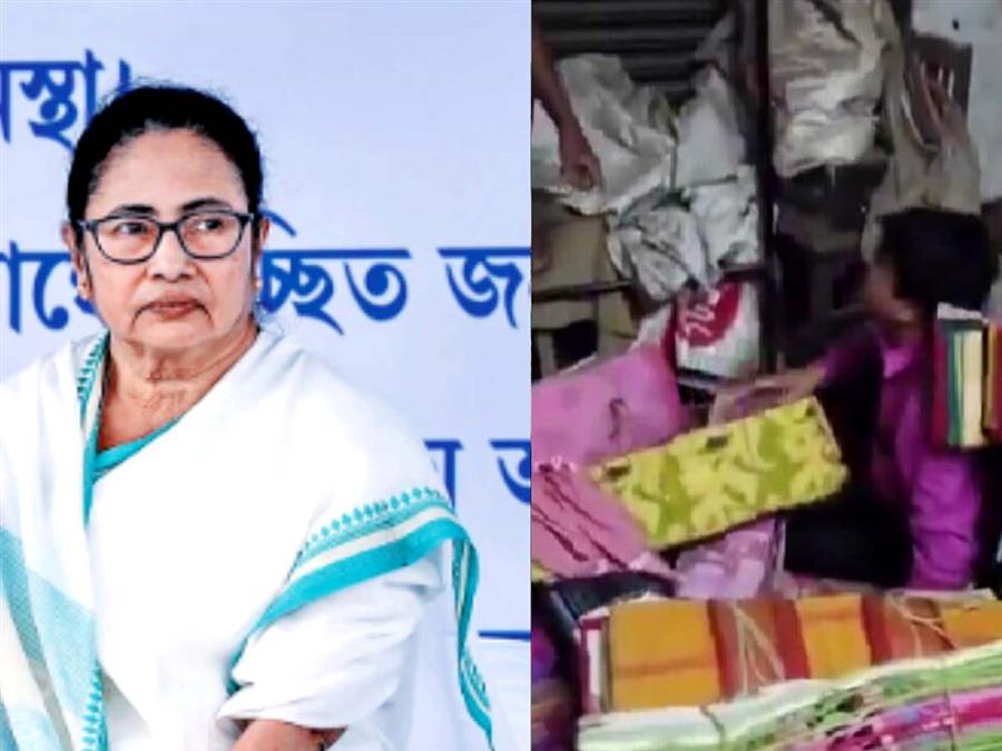 साड़ी के बंडल के नीचे छिपे मिले ममता बनर्जी के नेता, कट मनी लेने का आरोप; अरेस्ट