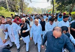 हरियाणाः मनरेगा में बदलाव के खिलाफ कांग्रेस का चंडीगढ़ में जोरदार प्रदर्शन
