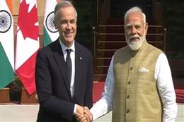 पीएम मोदी ने हैदराबाद हाउस में कनाडा के प्रधानमंत्री मार्क कार्नी से की मुलाकात