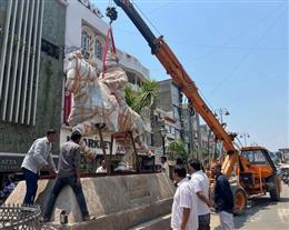 हिंदुस्तान के स्वाभिमान के प्रतीक वीर महाराणा प्रताप जी की मूर्ति 9 मई को सदर बाजार चौक पर स्थापित की जाएगी : अनिल विज