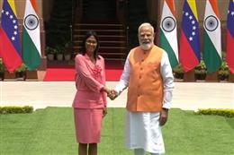 प्रधानमंत्री मोदी से मिलीं वेनेजुएला की कार्यवाहक राष्ट्रपति रोड्रिगेज, हैदराबाद हाउस में द्विपक्षीय वार्ता