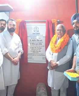 जल संसाधन मंत्री बरिंदर कुमार गोयल द्वारा समराला के गांव पूनियां में 1.10 करोड़ रुपये की लागत वाली लिफ्ट सिंचाई योजना का उद्घाटन