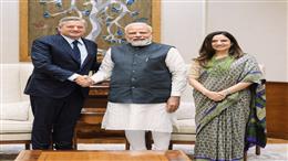 पीएम मोदी और टेड सारंडोस की मुलाकात, भारत की क्रिएटिव इकोनॉमी को बढ़ावा देने पर जोर