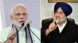 PM नरेंद्र मोदी और सुखबीर बादल के बीच हाई-लेवल मीटिंग